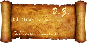 Dálnoki Zita névjegykártya